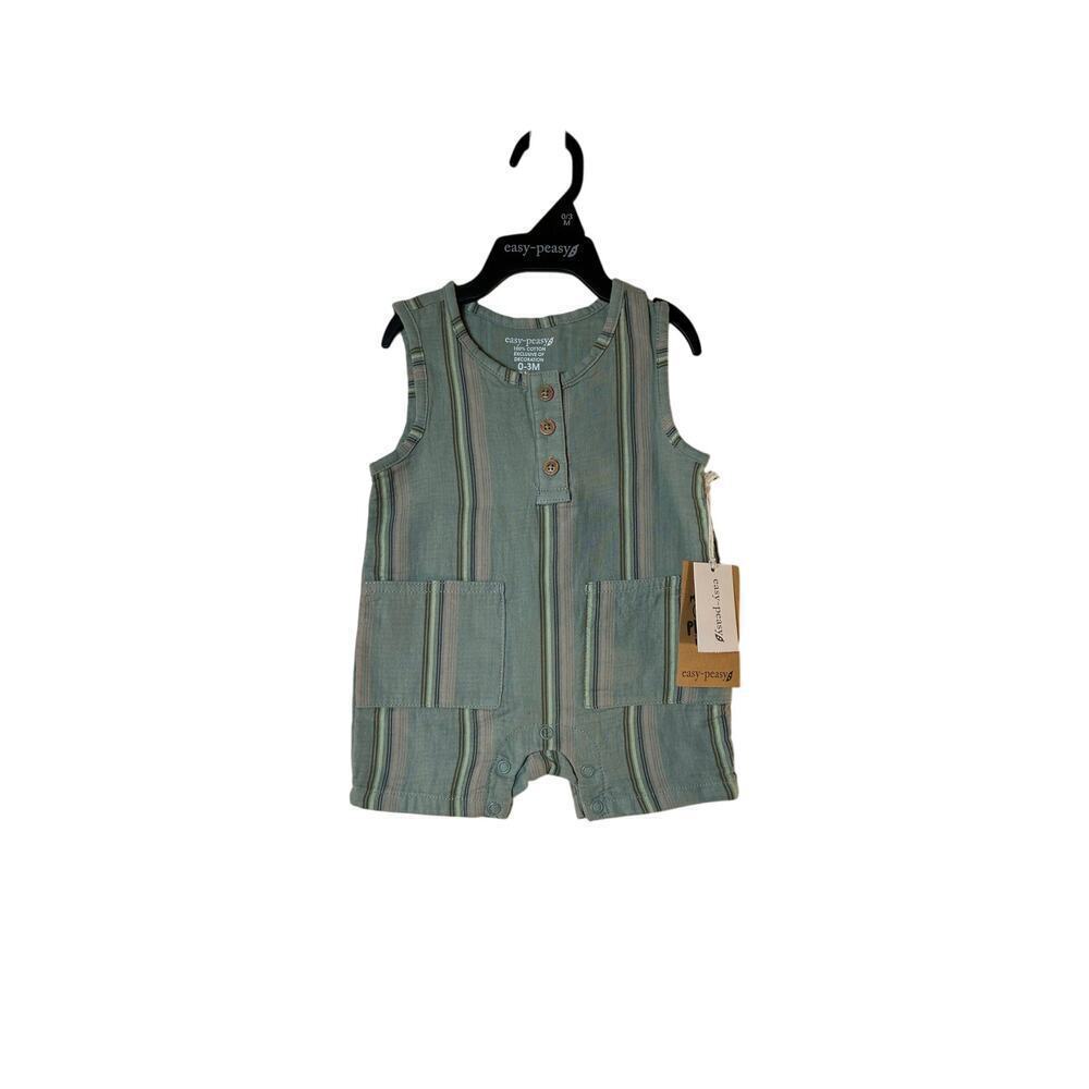 EASY-PEASY Boy’s Tank Romper / Size: 0-3 Months